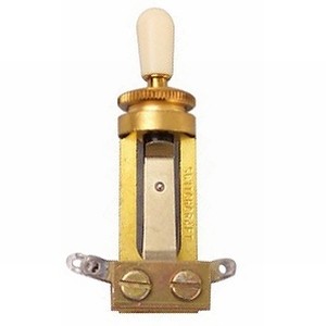Switchcraft toggle switch, long model, gold