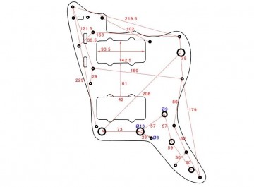 Allparts jazzmaster pickguard size