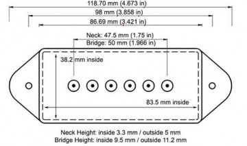 Allparts p90 sized set chrome