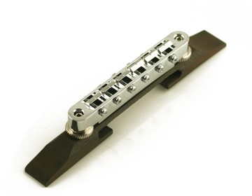 Macmillan adjustable archtop bridge, Gibson/Gretsch-style, nickel or gold