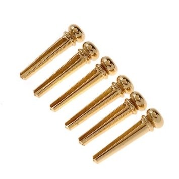 Brass bridge pin, set of 6