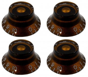 Brown vintage bell knob set