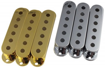 Chrome or gold strat pickup covers