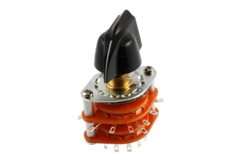 Allparts 6 position / 4 pole rotary switch, black pointer knob