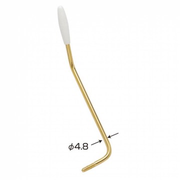 Gotoh tremolo arm, 4,8mm, white plastic knob, chrome or gold