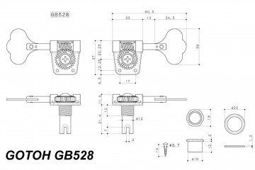 Gotoh gb258 dimensions