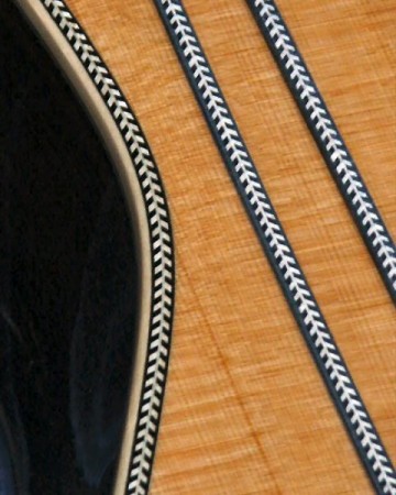 Herringbone top purfling