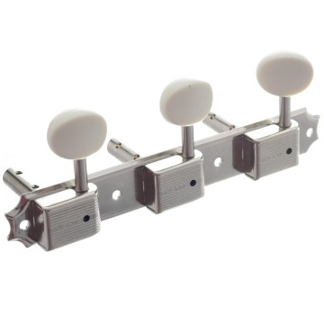 Hotrod slotted 3 on a plate white plastic buttons