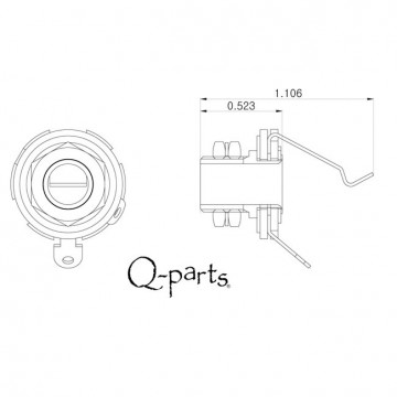 Q-parts output jack