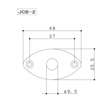 Gotoh Tele jackplate, oval - diverse kleuren