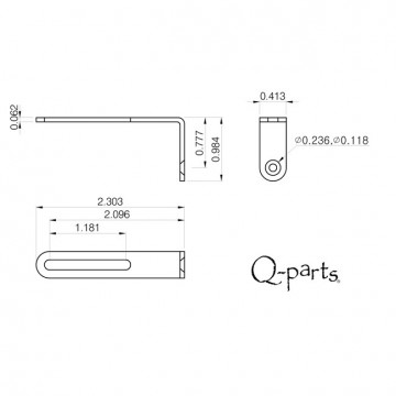 Q-parts Les Paul pickguard, cream, inclusief bracket