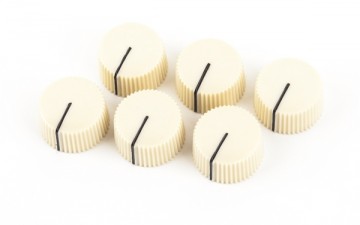 Fender knob set, vintage white (setje van 6 knoppen)