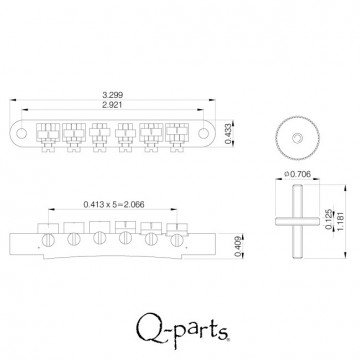 Q-parts Les Paul bridge