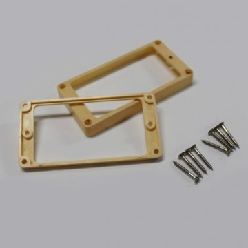 Q-parts Les Paul pickup mouting ring, Cream, set of 2