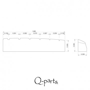 Q-parts Les Paul bone nut