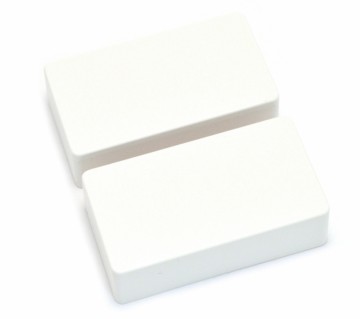 Les Paul pickup cover, matted White, no holes, SET