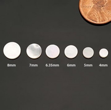 Mother of pearl dot / Parelmoeren stip (diverse formaten leverbaar)