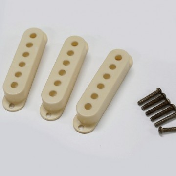 Q-parts Stratocaster pickup cover set, antique white