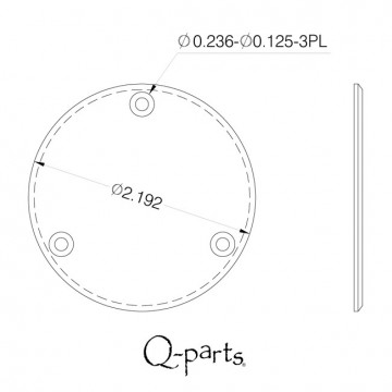 Q-parts Les Paul Toggle Switch Backplate, Cream