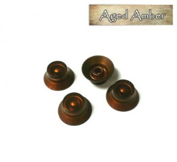 Q parts bell knobs aged amber