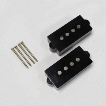 Q-parts P-bass pickup cover set, black