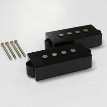 Q-parts P-bass pickup cover set, black