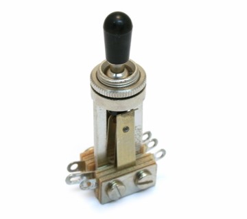 Switchcraft toggle switch, 3 pickup 'black beauty' style, nickel