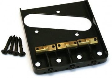 Tele bridge black brass saddles