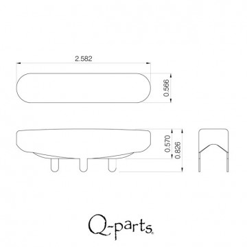 Q-parts Telecaster neck pickup cover