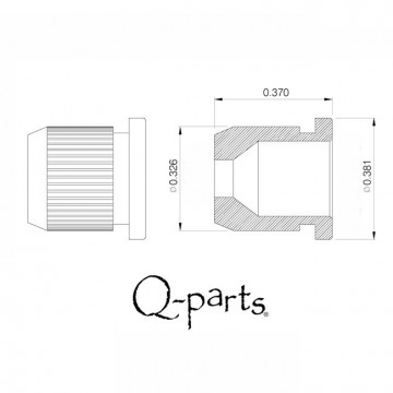 Q-parts Telecaster string stoppers, set van 6