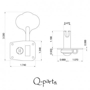 Q-parts Precision / Jazz bass stemmechanieken