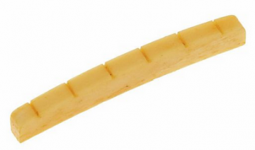 Unbleached slotted bone nut fender